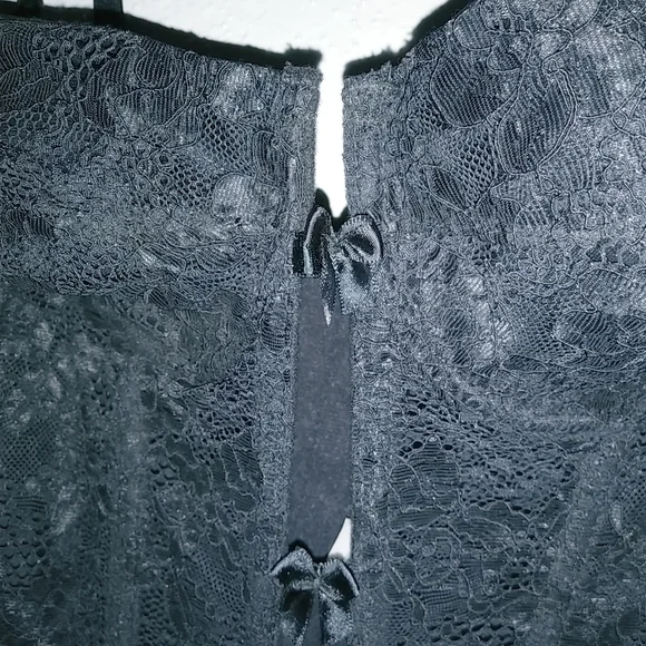 Victoria Secret 34C Black Bustier Garter Belt Lingerie - Picture 7 of 7